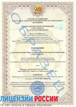 Образец разрешение Заринск Сертификат ISO 50001